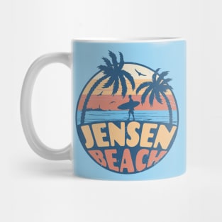 Vintage Surfing Jensen Beach, Florida // Retro Summer Vibes // Grunge Surfer Sunset Mug